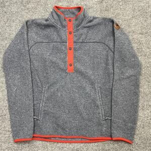 Burton Pullover Womens Medium Gray Red DRYRIDE Anouk Fleece Jacket Outdoor Logo